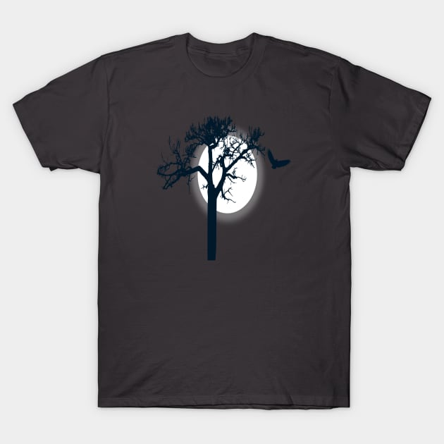 The dark bird and the tree T-Shirt by SYLPAT
